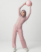 [2-Pcs: Active Starter Set] ÉLAN Petal Sports Jacket + Sports Pants