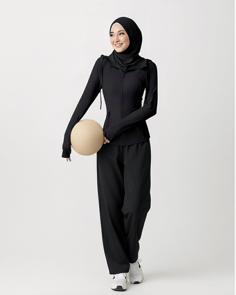 [2-Pcs: Active Starter Set] ÉLAN Midnight Sports Jacket + Sports Pants