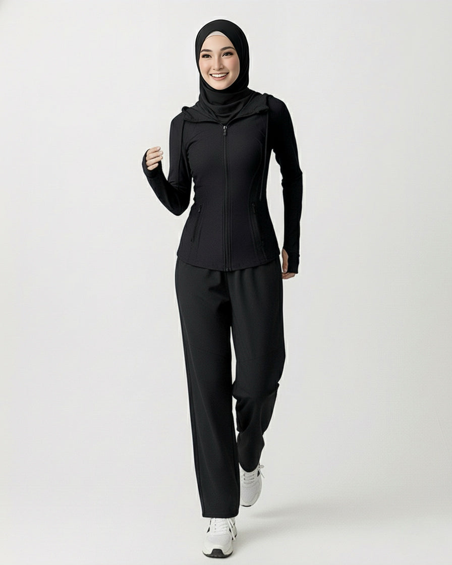 [2-Pcs: Active Starter Set] ÉLAN Midnight Sports Jacket + Sports Pants