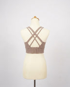 [3-Pcs: Signature 3-in-1 Active Set] ÉLAN Sand Sports Bra + Sports Jacket + Sports Pants