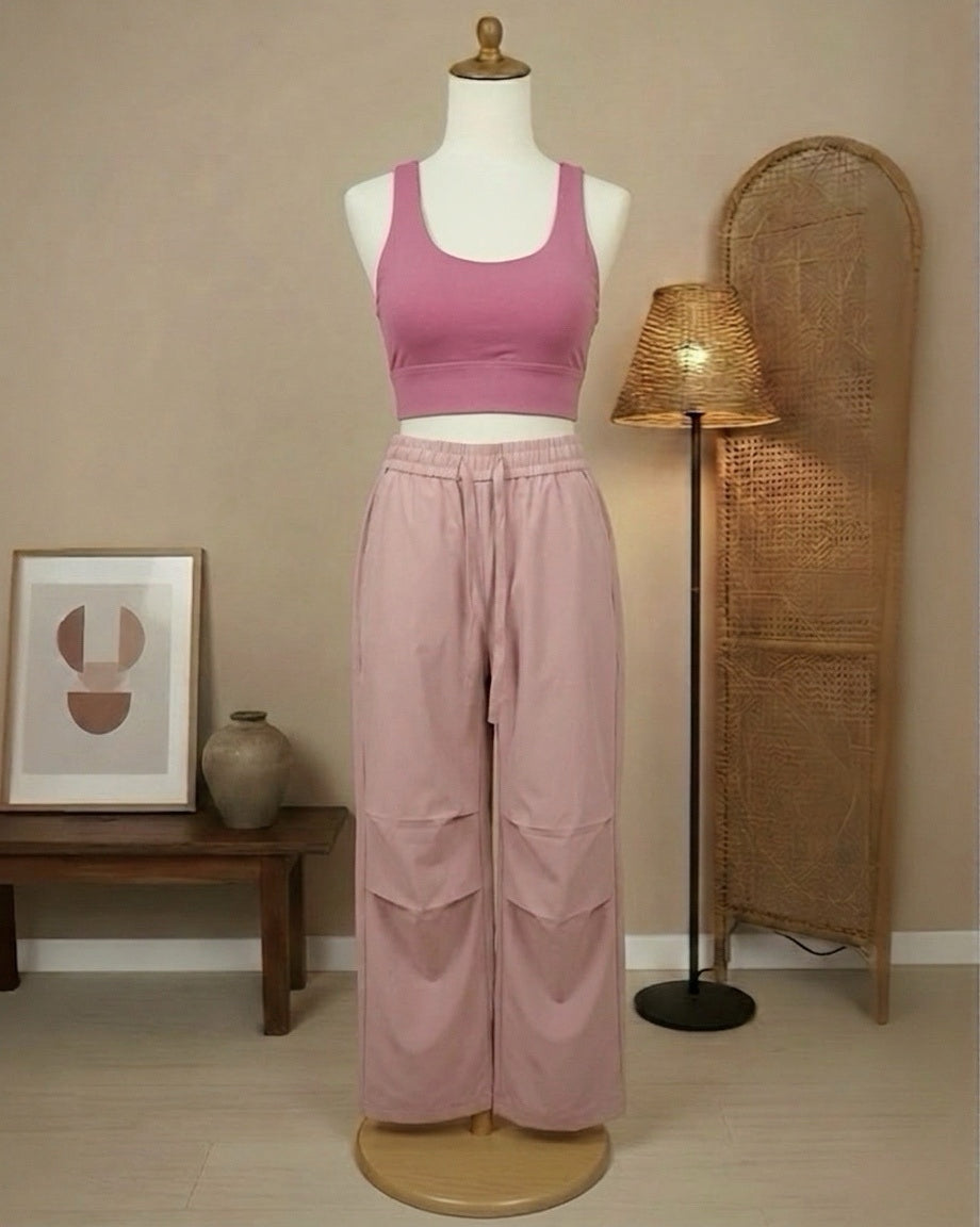 [2-Pcs: Active Starter Set] ÉLAN Petal Sports Bra + Sports Pants